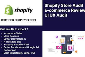 audit your shopify store for higher conversions,UI UX audit