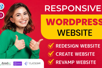 build wordpress business website with elementor and divi