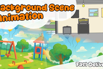 create 2d kids background animation