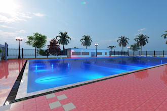 make 3d render residential and commercial project