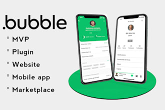 build your bubble io web app, website, pwa, mvp, marketplace, bubble plugin