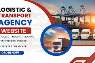 create logistics trucking website dispatch website freight broker cargo website