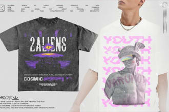 design luxury graphic tee for clothing brand, merch, music industry