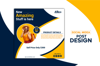 design social media posts, banners, covers, ads, advertising