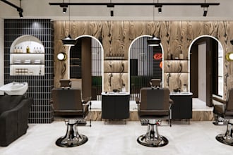 3d design interior beauty salon, spa, and barbershop