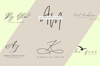 design attractive branding and custom signature  logo