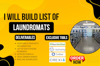 build list of laundromats