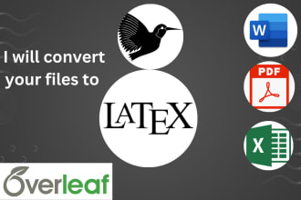 convert any document into latex overleaf within 24 hours