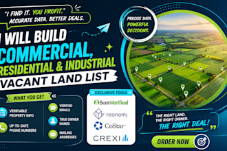 build residential commercial and industrial vacant land list