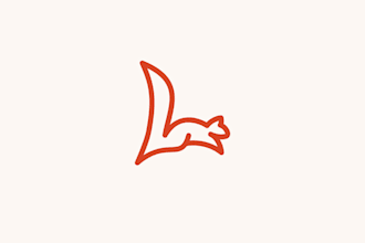 design a flat bird or animal logo