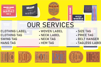 design clothing hang tag product tag neck label care label