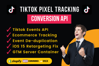 setup tiktok pixel conversion API with GTM and ecommerce tracking