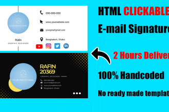 create HTML email signature and clickable email signature