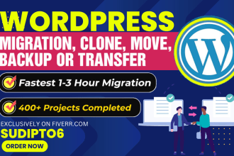 move your websites, migrate or transfer, backup included