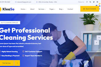 build office cleaning, house cleaning website, cleaning service, booking website