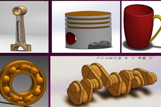 design and reverse engineer 3d cad models by fusion 360 solidworks autocad catia