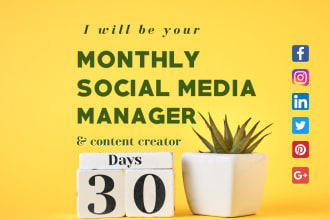 be your unique monthly social media manager