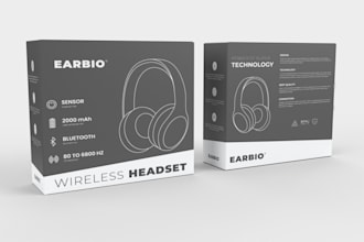 do modern, minimalist, luxury product packaging box and label design