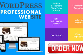 create an attractive website in wordpress and ecommerce store