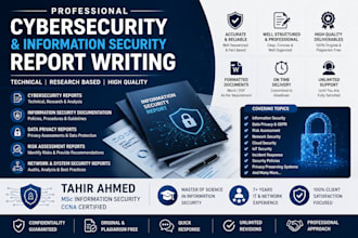 write cybersecurity, information security, and data privacy reports