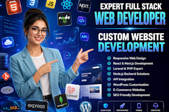 be your senior full stack developer for custom website development