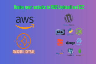 deploy PHP wordpress python nodejs app on aws ec2 lightsail