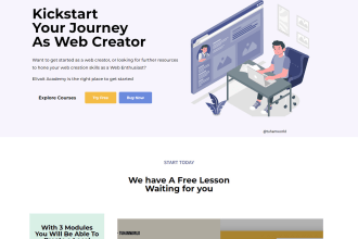 build an lms online course elearning website