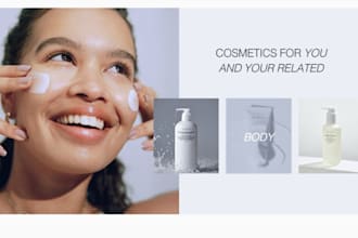 cosmetics shopify store website, spa website beauty website dropshipping store