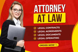 write legal contract, agreements, legal letters and nda