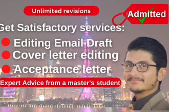 edit and draft convincing emails and letter for college applications