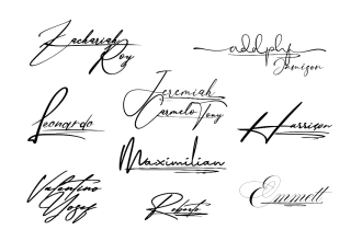design a distinct signature or artistic autograph
