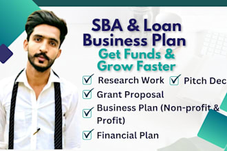 write business plan for sba, investors, startups, and grants