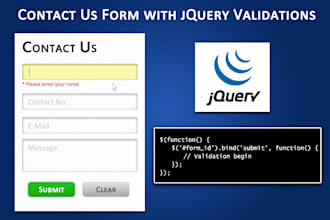 create contact us form with jquery validations