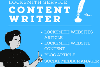 write a professional SEO content writing for your locksmith or plumbing website