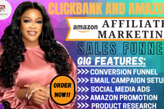 do money making clickbank and amazon affiliate marketing sales funnel