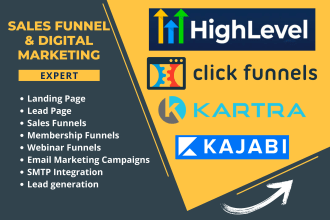 design landing pages, sales membership webinar funnels email marketing templates