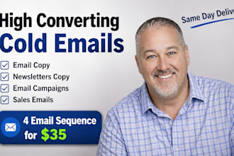 write cold email sequence that converts to sales