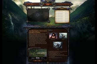design your games website, page or thread layout