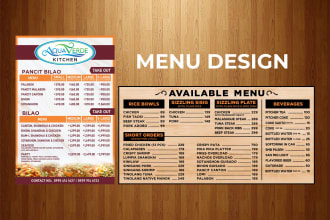 do attractive menu design