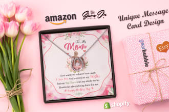 design shineon message card and necklace design for you