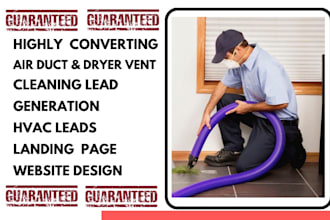 generate airduct leads hvac leads airduct cleaning landing page hvac lead funnel