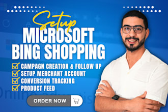 setup microsoft bing shopping campaign and PPC search ads
