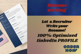 do a professional executive resume writing and optimize linkedin