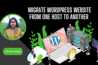transfer wordpress and migrate wordpress website to new host or domain