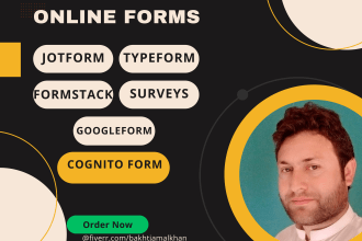 create online form jotform, google form, typeform cognito form