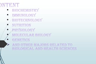 write content related to biological and health sciences
