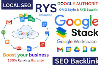 build google sites authority stacking backlinks omg and rys