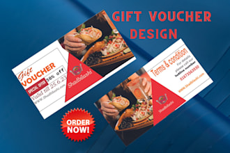 design gift cards, vouchers and discount coupons