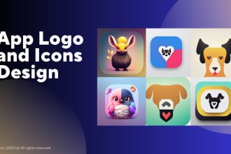 design modern app icon logo and app screen