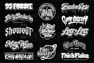 make typography logo with extra fast delivery